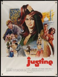 7j1364 JUSTINE French 1p 1969 different Boris Grinsson montage art of super sexy Anouk Aimee!