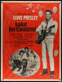 7j1369 KISSIN' COUSINS French 1p 1970 different images of Elvis Presley with guitar & sexy girls!