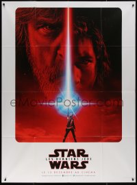 7j1374 LAST JEDI teaser French 1p 2017 Star Wars, incredible sci-fi art of Hamill, Driver & Ridley!