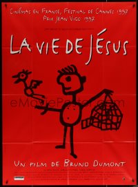 7j1385 LIFE OF JESUS French 1p 1997 La Vie de Jesus, Bruno Dumont, simple art by Collier!