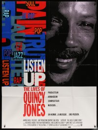 7j1387 LISTEN UP: THE LIVES OF QUINCY JONES French 1p 1991 documentary of the jazz legend!