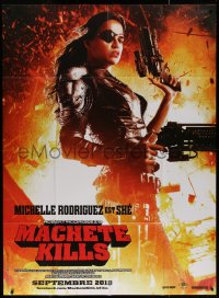 7j1397 MACHETE KILLS teaser French 1p 1913 great close up of sexy tough Michelle Rodriguez!