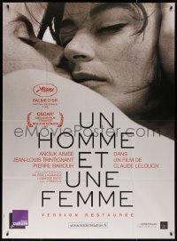 7j1403 MAN & A WOMAN French 1p R2016 Claude Lelouch, best c/u of Anouk Aimee & Trintignant!