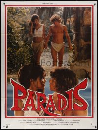 7j1430 PARADISE French 1p 1982 sexy young Phoebe Cates & Willie Aames on tropical island!