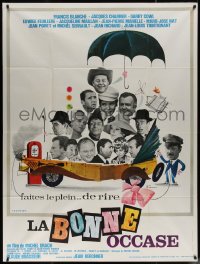 7j1452 REAL BARGAIN French 1p 1965 great montage art of top cast in car by Ferracci, rare!