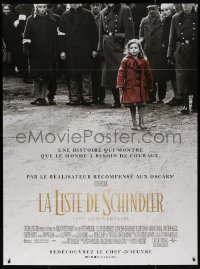7j1477 SCHINDLER'S LIST French 1p R2018 Steven Spielberg WWII classic, the Girl in the Red Coat!
