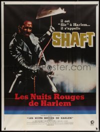 7j1479 SHAFT French 1p 1971 classic image of Richard Roundtree with gun & rope!