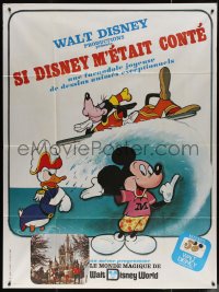 7j1483 SI DISNEY M'ETAIT CONTE French 1p 1973 art of Mickey, Donald & Goofy + Walt Disney World!
