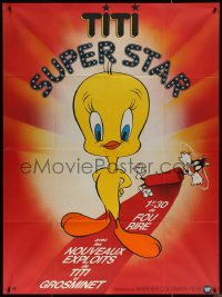 7j1510 TITI SUPER STAR French 1p 1970s Kerfyser art of Tweety Bird & Sylvester, Looney Tunes!