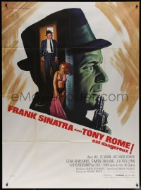 7j1511 TONY ROME French 1p 1968 completely different art of detective Frank Sinatra by Grinsson!