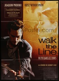 7j1528 WALK THE LINE French 1p 2006 Joaquin Phoenix as music legend Johnny Cash, Reese Witherspoon!
