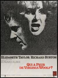 7j1537 WHO'S AFRAID OF VIRGINIA WOOLF French 1p 1967 Elizabeth Taylor, Richard Burton, Mike Nichols!