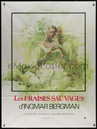 7j1541 WILD STRAWBERRIES French 1p R1970s Ingmar Bergman's Smultronstallet, Landi art of Andersson!