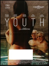 7j1548 YOUTH French 1p 2015 old Michael Caine & Harvey Keitel in pool with sexy naked woman!