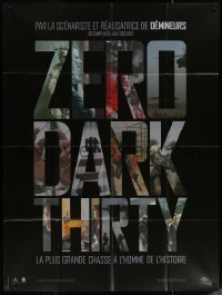 7j1550 ZERO DARK THIRTY teaser French 1p 2013 Kathryn Bigelow, title design over black background!