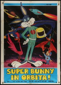 7j0337 BUGS BUNNY & ROAD RUNNER MOVIE Italian 1p 1979 Piovano cartoon art of Looney Tunes in space!