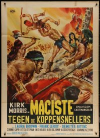 7j0352 COLOSSUS & THE HEADHUNTERS Italian 1p 1962 Maciste contro I cacciatori di teste, cool art!