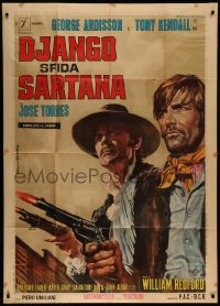 7j0365 DJANGO DEFIES SARTANA Italian 1p 1970 Django sfida Sartana, Gasparri spaghetti western art!