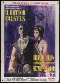 7j0367 DOCTOR FAUSTUS Italian 1p 1968 great different art of Elizabeth Taylor & Richard Burton!