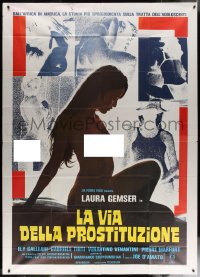 7j0835 EMANUELLE & THE WHITE SLAVE TRADE Italian 2p 1978 art of sexy prostitute Laura Gemser, rare!