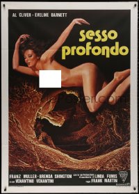 7j0383 FLYING SEX Italian 1p 1979 Marino Girolami's Sesso profondo, art of sexy naked woman!