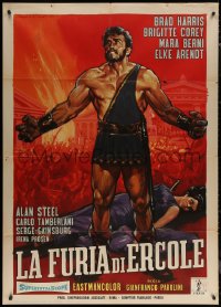 7j0384 FURY OF HERCULES Italian 1p 1962 La Furia di Ercole, cool Martinati sword & sandal art!