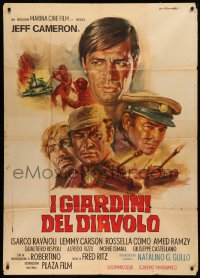 7j0398 HEROES WITHOUT GLORY Italian 1p 1971 art of Jeff Cameron & top stars by Ezio Tarantelli!