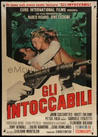 7j0429 MACHINE GUN McCAIN Italian 1p 1969 John Cassavetes, naked Britt Ekland, cool gambling image!
