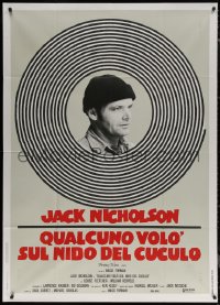 7j0452 ONE FLEW OVER THE CUCKOO'S NEST Italian 1p 1976 c/u of Jack Nicholson, Milos Forman classic!
