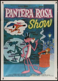 7j0458 PINK PANTHER SHOW Italian 1p 1978 movie compilation of cartoons, cool art!