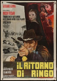 7j0467 RETURN OF RINGO Italian 1p 1965 Giuliano Gemma, spaghetti western art by Giorgio Olivetti!