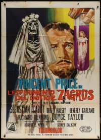 7j0508 TWICE TOLD TALES Italian 1p 1964 different Ciriello art of Vincent Price & skeleton bride!