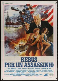 7j0521 WINTER KILLS Italian 1p 1980 Jeff Bridges, John Huston, different Enzo Sciotti art!