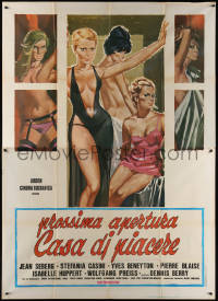 7j0809 BIG DELIRIUM Italian 2p 1975 art of sexy Jean Seberg & beautiful near-naked women!