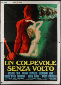 7j0825 CONDUCT UNBECOMING Italian 2p 1975 Michael Anderson, different Tino Avell art of naked girl!