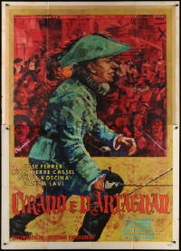 7j0826 CYRANO ET D'ARTAGNAN Italian 2p 1964 Abel Gance, different art of Jose Ferrer by Piero Iaia!