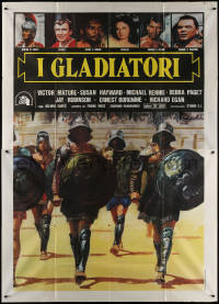 7j0827 DEMETRIUS & THE GLADIATORS Italian 2p R1980s Victor Mature, Susan Hayward, Ciriello art!