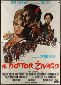7j0830 DOCTOR ZHIVAGO Italian 2p 1966 Omar Sharif, Julie Christie, David Lean epic, Terpning art!