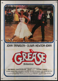 7j0849 GREASE Italian 2p 1978 John Travolta & Olivia Newton-John in a most classic musical!