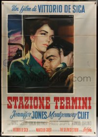 7j0859 INDISCRETION OF AN AMERICAN WIFE Italian 2p 1953 De Sica, art of Jones & Clift by Manno!