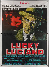 7j0877 LUCKY LUCIANO Italian 2p 1973 c/u of Gian Maria Volonte as the famous Mafioso mobster!