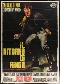 7j0900 RETURN OF RINGO Italian 2p 1965 Giuliano Gemma, spaghetti western art by Giorgio Olivetti!