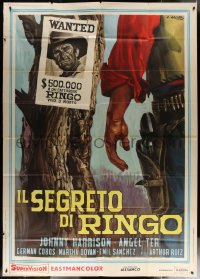 7j0904 SECRET OF CAPTAIN O'HARA Italian 2p 1966 great Averardo Ciriello wanted poster art, rare!