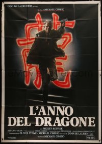 7j0924 YEAR OF THE DRAGON Italian 2p 1985 Mickey Rourke, Michael Cimino Asian crime thriller, rare!