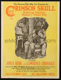 7j0931 CRIMSON SKULL pressbook 1921 colored cowboys Anita Bush & Lawrence Chenault, lost film!