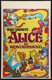 7j0979 ALICE IN WONDERLAND WC R1974 Walt Disney, Lewis Carroll classic, cool psychedelic art!