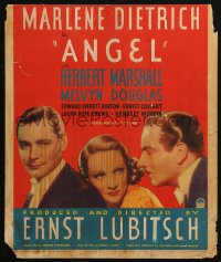 7j0981 ANGEL WC 1937 Marlene Dietrich between Melvyn Douglas & Herbert Marshall, Ernst Lubitsch!