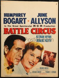 7j0984 BATTLE CIRCUS WC 1953 great close up of Humphrey Bogart & pretty June Allyson!