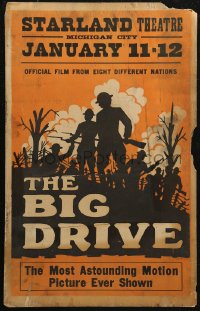 7j0988 BIG DRIVE WC 1928 World War I documentary film from eight different nations!