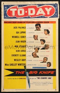 7j0990 BIG KNIFE WC 1955 Robert Aldrich, Jack Palance, Ida Lupino, Shelley Winters, Rod Steiger